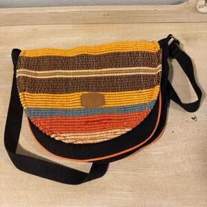 Colorful Woven Fabric Hippie Boho Bag Purse Crossbody Large